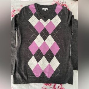 Croft & Barrow Knit Argyle V-Neck Pullover